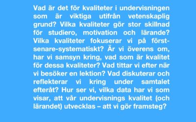 När både skolans nuläge och önskat läge är okänt