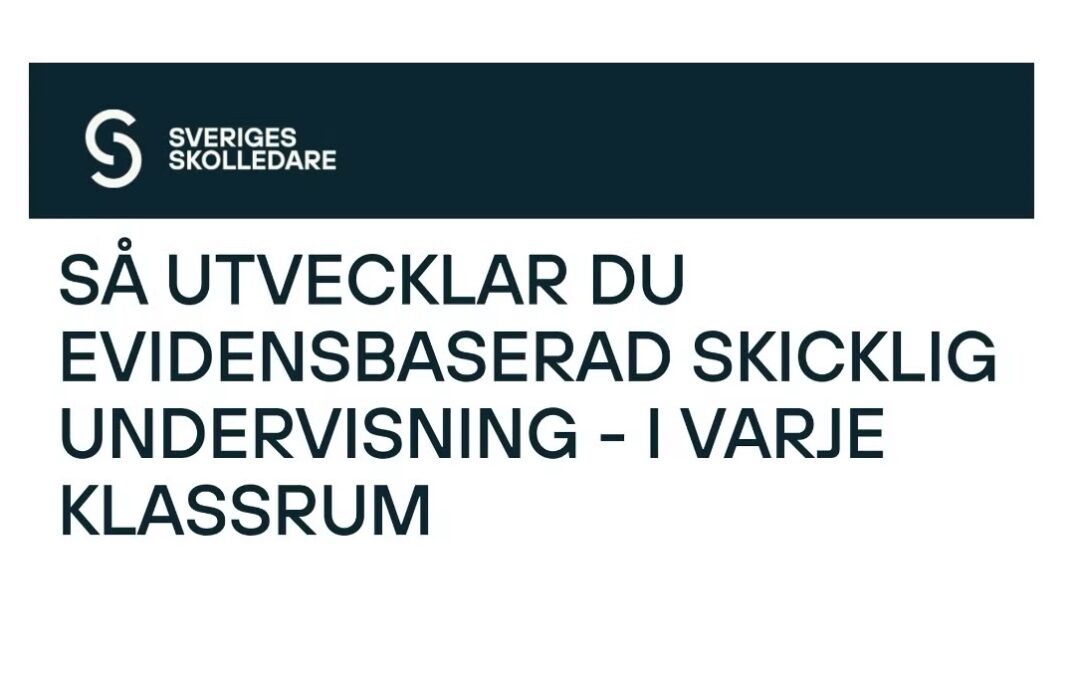 Sveriges Skolledare och vi bjuder in till webbinarium den 23/1